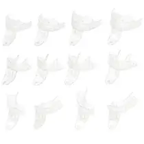 Asa Dental 2852-12 - ложка слепочная, набор 12 штук, пластиковая, с перфорацией, без бортиков, автоклавируемая, состав: 8 полных ложек, 4 половинки
