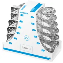Asa Dental S2801-12 - ложка слепочная, набор 12 штук, с перфорацией без бортиков